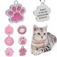 Animalerie,Plaque d'identification de chat personnalisée,étiquette de nom de chat personnalisée,pendentif collier gravé - Type 2-1