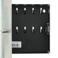 Armoire à clés BURG-WÄCHTER QUAD 6204/10 Ni - Fermeture magnétique et porte en acier inoxydable-1
