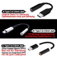 A-Black No box -Câble Audio Aux pour écouteurs huawei,adaptateur USB vers 3.5mm,avec Jack de Type C 3.5,pour SAMSUNG Galaxy Note-1