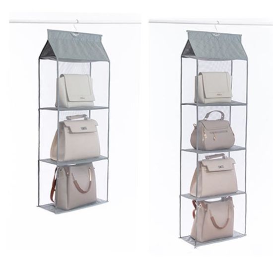 Lot De 10 Organisateurs De Sacs à Main En Forme De Montagne Réglables - Rangement Armoire Transparent
