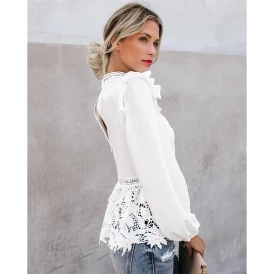 Chemisier femme manches bouffantes outlet