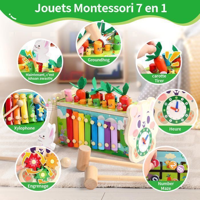 Jouet Garage Voiture Bois pour Enfant,Cadeau Educatif pour Garçon Jouet Garage Voiture Bois pour Enfant,Cadeau Educatif pour Garçon
