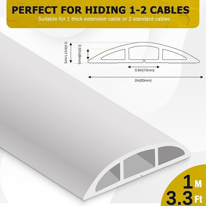 Pae Cable Sol Cache Cable Sol Auto-Adhéif 1M Cache Cable Sol Facile à ...