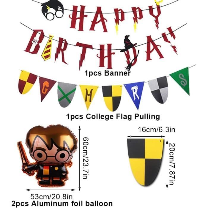 Harry Potter Kids Thème Fête d'anniversaire Décoration Kits Ballons  Bannière Bunting Cake Topper Accessoires