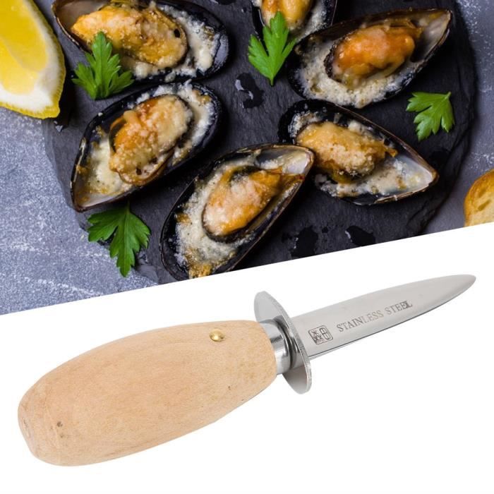 Ouvre-huître Couteau à décortiquer les huîtres à économie de main-d'œuvre  Coquille en acier inoxydable pour les aliments durs - Cdiscount Maison