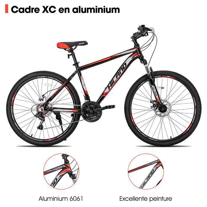 YUYUZI VTT 20 Pouces Pour Adulte Avec Dérailleur à 7 Vitesses