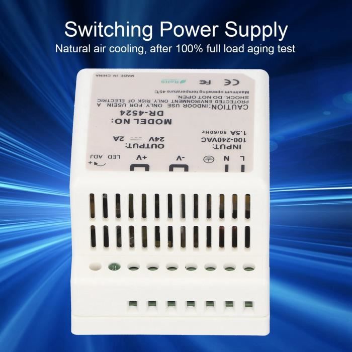 Alimentation 100W 12V 8.5A - Bloc Secteur Régulé Pour LED, Appareils Électroniques, Catégorie A