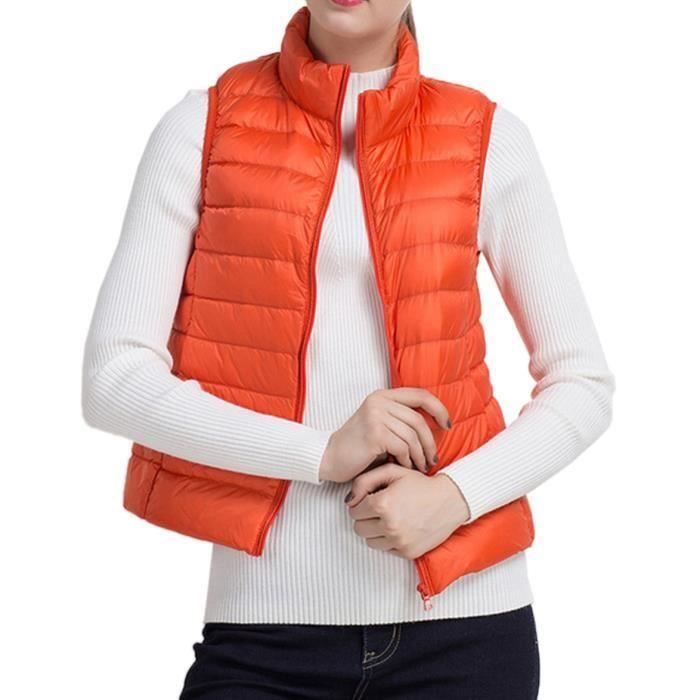 Doudoune plume sans manche femme discount