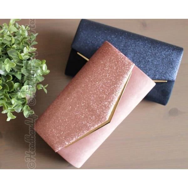 Pochette bleu outlet marine pailleté