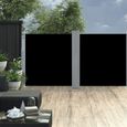 ''Bon4959 Parfait Paravent extérieur rétractable Auvent Latéral Rétractable- Store Brise Vue Balcon Jardin Noir 100 x 600 cm-2