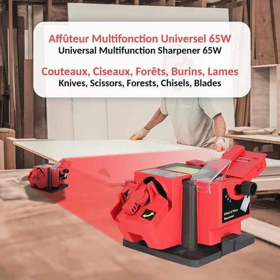 Affûteuse électrique Multifonction - Pour Couteaux, Ciseaux, Forets, Burins - 110V, 96W