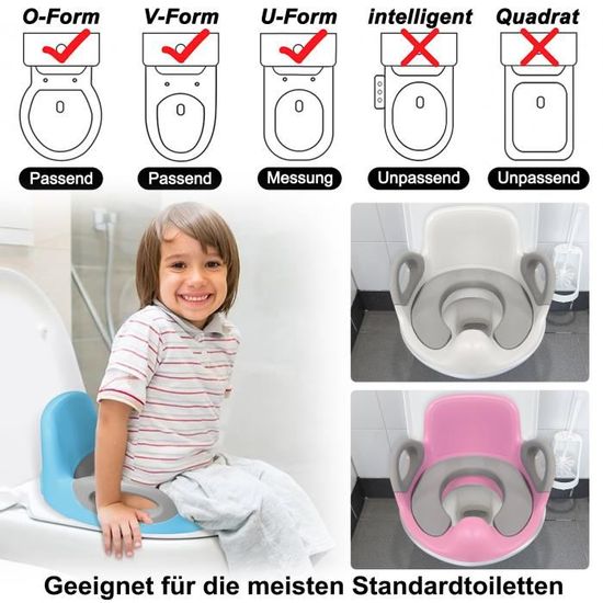 UISEBRT Siège de Toilette pour Enfant avec Poignée de Coussin et