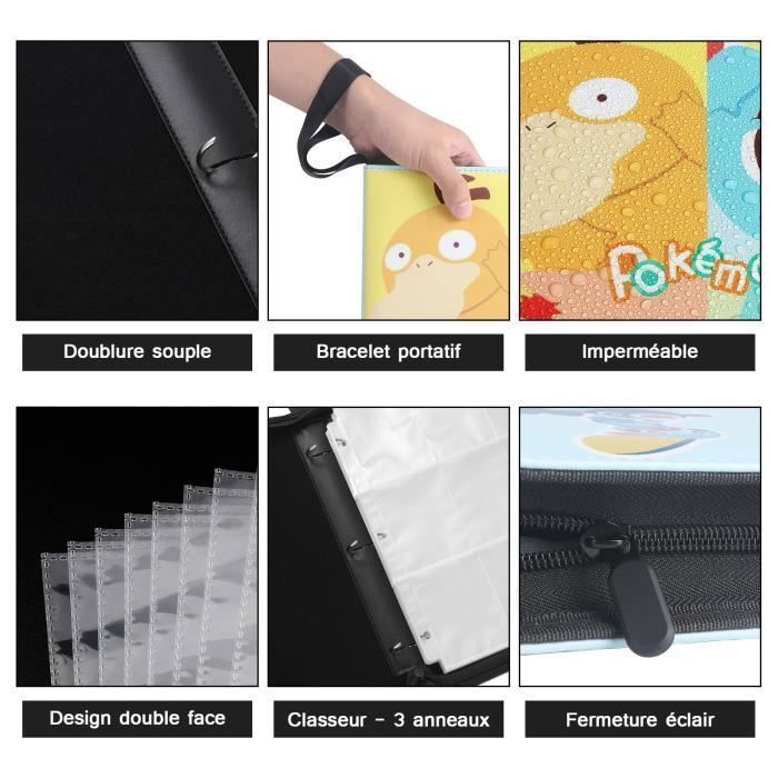 Card Binder Album Classeur Pour Cartes à Collectionner – 900 Cartes – 50 Pages – 9 Poches Par Page – Protection étanche Avec Fermeture éclair – Idéal Cartes De Sport, Jeux, TCG (taille L