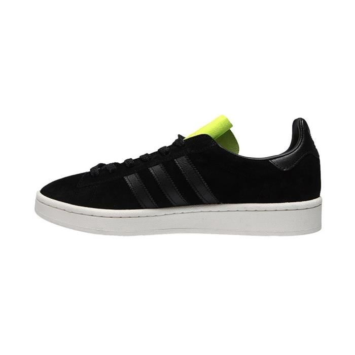 Baskets ADIDAS Campus Homme Noir Plat Lacets Textile