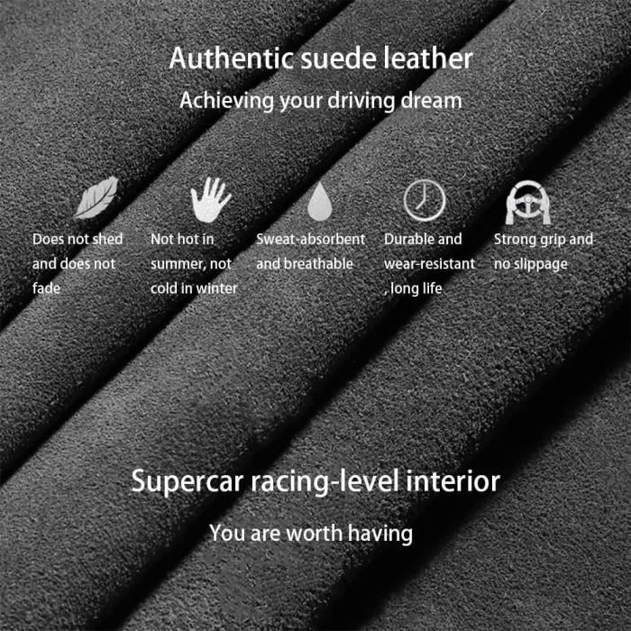 Housse De Volant En Cuir Pour BMW Série 5 E34 - Jaune, Couture Double, Facile à Poser
