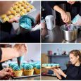 106pcs Décoration Professionnel Ustensiles Kit pour Décorer Le Gâteau Layer Cake, Spatule Douille Patisserie (Violet)-3