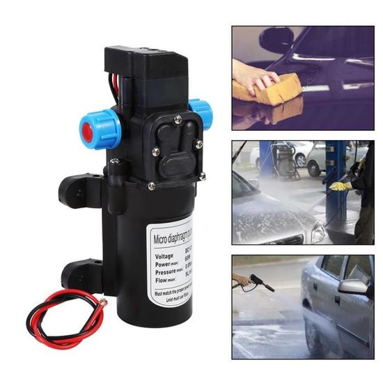Pompe à Eau Haute Pression 120W 220V – Débit 5.1-5.5L/min, Pression Max 160PSI, Auto-amorçante | Pour Camping-car, Bateau, Nettoyage