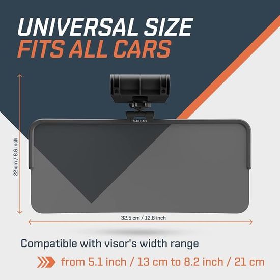 BAIFULAI Pare-Soleil Voiture Extensible Universel - Protection UV Anti-Éblouissement Réglable Pour Conducteur Et Passager