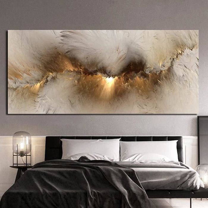 Tableau Toile XXL Abstrait Diamants Et Argent - Réf F07105 - Forwall2013 - Neuf