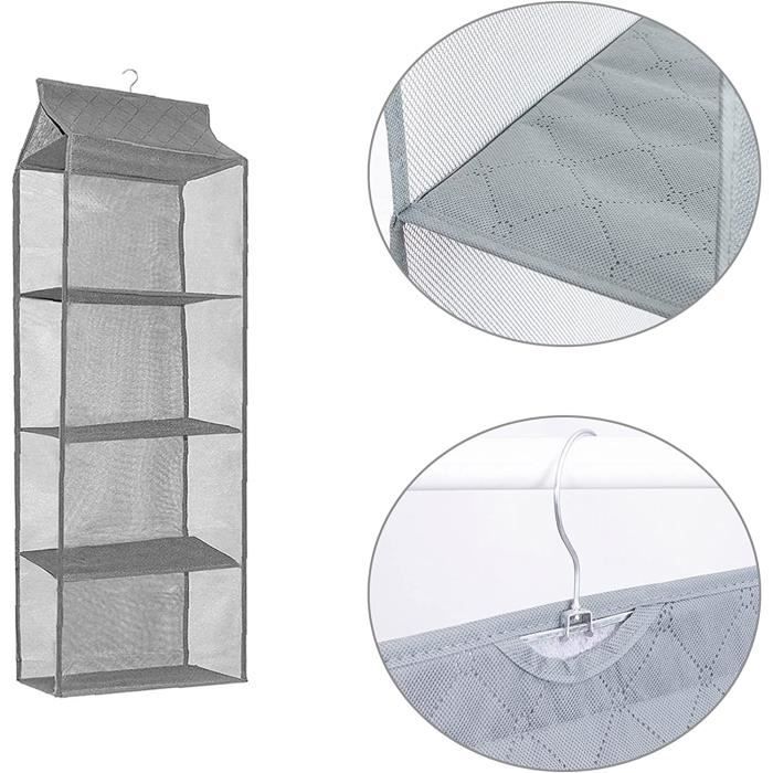 Lot De 2 Organiseurs Suspendus 24 Poches – Rangement Pantalons Pulls Chemises Placard Gain De Place