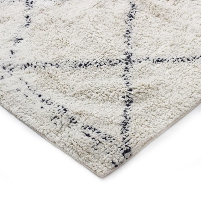 Petit tapis berbère Kaarol 100% coton