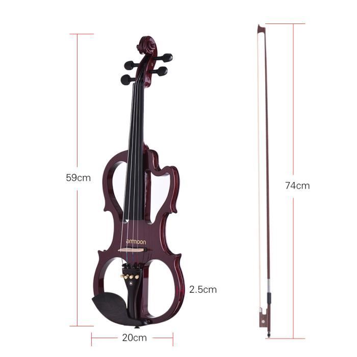 Violons 4/4 Violon Arc Instrument À Cordes Violon Électrique 4