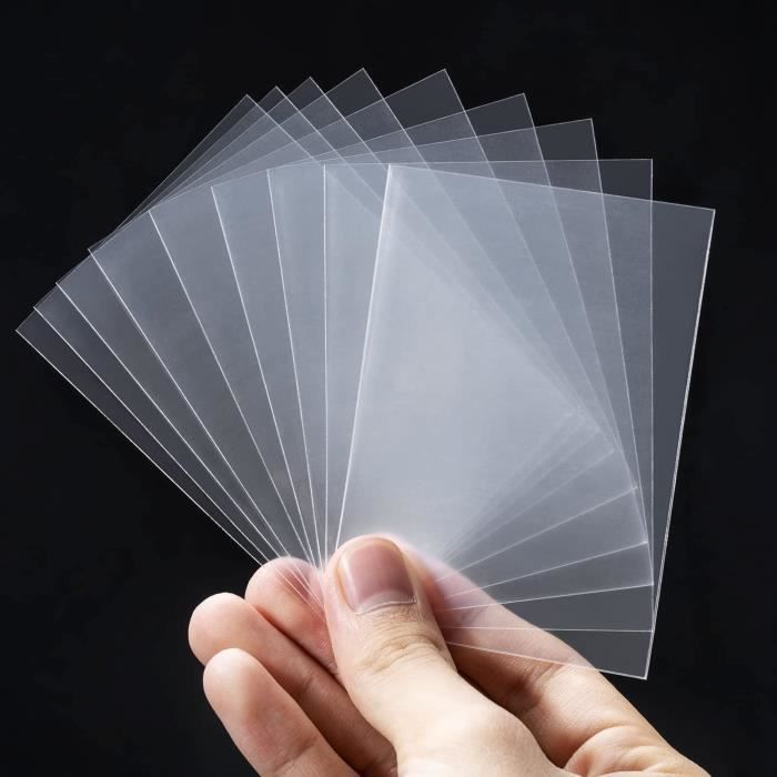 Lot de 300 pochettes transparentes pour cartes à collectionner - Pour cartes de football, cartes de jeu, baseball, MTG TCG, cartes de basket-ball, Yugioh - 65 x 90 mm