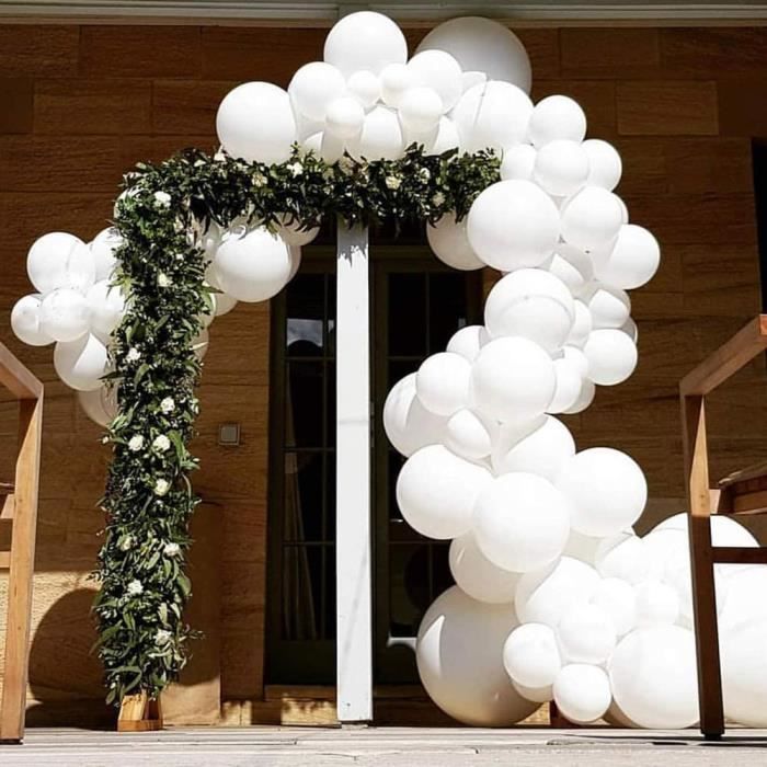 100 Pièces Ballons Blanc 30cm Ballons de Mariage pour Fête d'anniversaire  Mariage Boules de décoration de noël Ballons - Cdiscount Maison