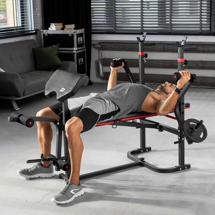 Banc De Musculation Pliable WINNOW | Banc Plat Multifonction Pour Maison, Avec Poignée De Transport, Mousse Haute Densité
