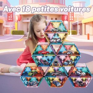 N° 4100-Bloc De Construction Magnétique Pour Enfants, Jeu De Course De N° 4100-Bloc De Construction Magnétique Pour Enfants, Jeu De Course De
