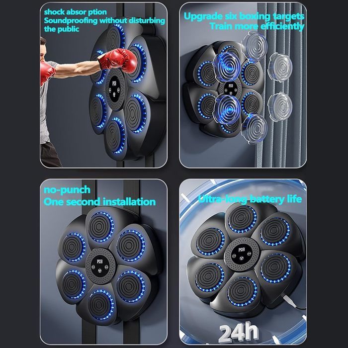 Doramier Machine de Boxe Musicale, Smart Bluetooth Music Boxeur électronique, Machine de Boxe