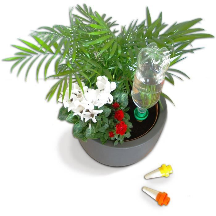 KAYEF Lot De 16 Cônes D'Arrosage Terre Cuite - Arrosage Automatique Plantes D'Intérieur Et Jardin