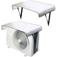 Housse de Climatiseur Exterieur, 2 PCS Étanche Couverture Extérieure Climatiseur, Universelle Film Aluminium Protection A QIEDOVIEY