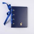 Bleu -Album Photo pour enfants de 3 pouces, 64 pochettes, couleur bonbon, Style nœud papillon, Mini Instax et cartes de visite 7s 8-0