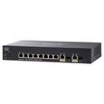 Switch Cisco SG350-10 - Gigabit manageable 10 ports 10-100-1000 dont 2 ports combo Gigabit -SFP-0