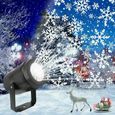 Lampe de projecteur Décor fête Lumière de projection extérieur de lumière projecteur de laser de flocon de neige mobile de Noël LED-0
