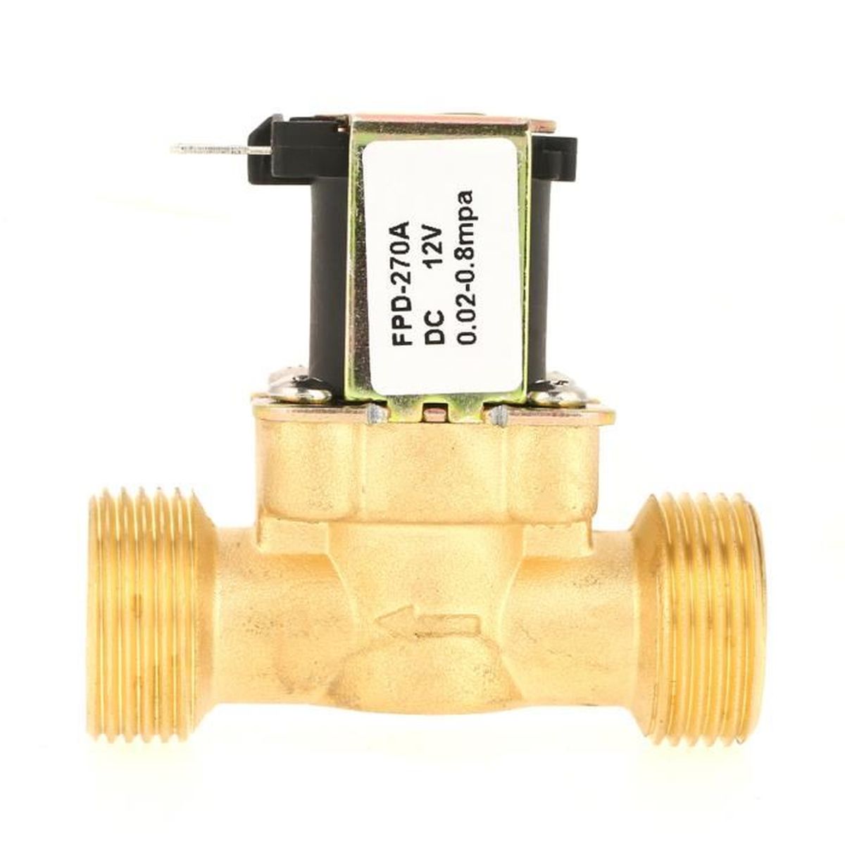 Électrovanne 1/2 12V DC 230 PSI – Laiton, Diaphragme Viton, Normalement Fermée B22V