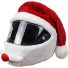 INNOVTEC Housse de casque de Noël Housse de casque de moto Cadeau Père Noël Housse de casque de moto Bonnet de Père Noël (sans casque)