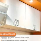 Meuble haut de cuisine Eco Blanc Brillant 2 portes L 80 cm - Cuisineandcie