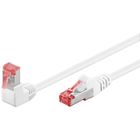 GOOBAY Câble Ethernet Cat6 1m surblindé blanc 1x RJ45 coudé