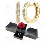 LE COIN COQUIN LCC® Boucles d'oreilles diamant moissanite 1.3mm Argent sterling S925 Diamants moissanites de couleur D Ne se décolore pas facile