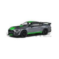 Voiture Miniature de Collection - SOLIDO 1/43 - FORD Mustang Shelby GT500 - 2020 - Grey / Neon Green - 4311504