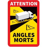 Autocollant Stickers Attention Danger Angles Morts Poids Lourd Camions Véhicules Lourds Obligatoire