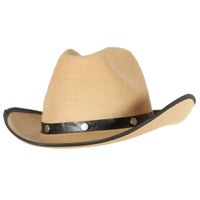 Chapeau de cow-boy en feutre beige - FIESTAS GUIRCA - Taille unique