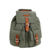 KATANA sac à dos en toile garni cuir réf 6533 kaki (5 couleurs disponible)