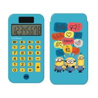 Calculatrice de poche 8 chiffres avec couvercle de protection Minions