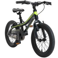 BIKESTAR | Vélo enfant Mountainbike | 16 pouces | pour garçons et filles de 4-5 ans | Edition MTB | Noir Vert
