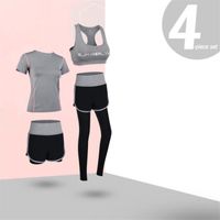 Ensemble de Vêtements de Sport Femme - HY™ - Gris - Respirant - Yoga et Fitness
