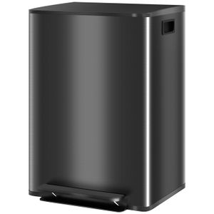 Poubelle de cuisine à pédale 30L Vintage BROOKLYN Galvanisé en acier Inox avec seau