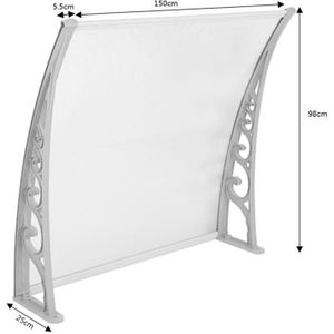 MARQUISE - AUVENT DIANWAA® 60x100cm Auvent de porte DIY d'entrée fen